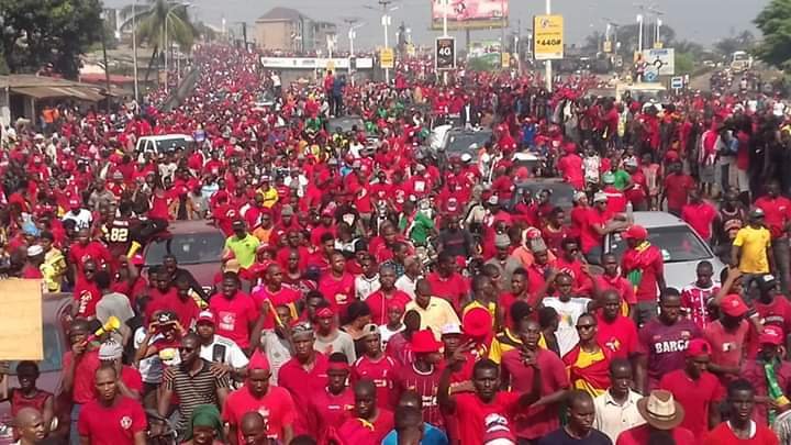 Marche pacifique du FNDC: situation de la matinée
