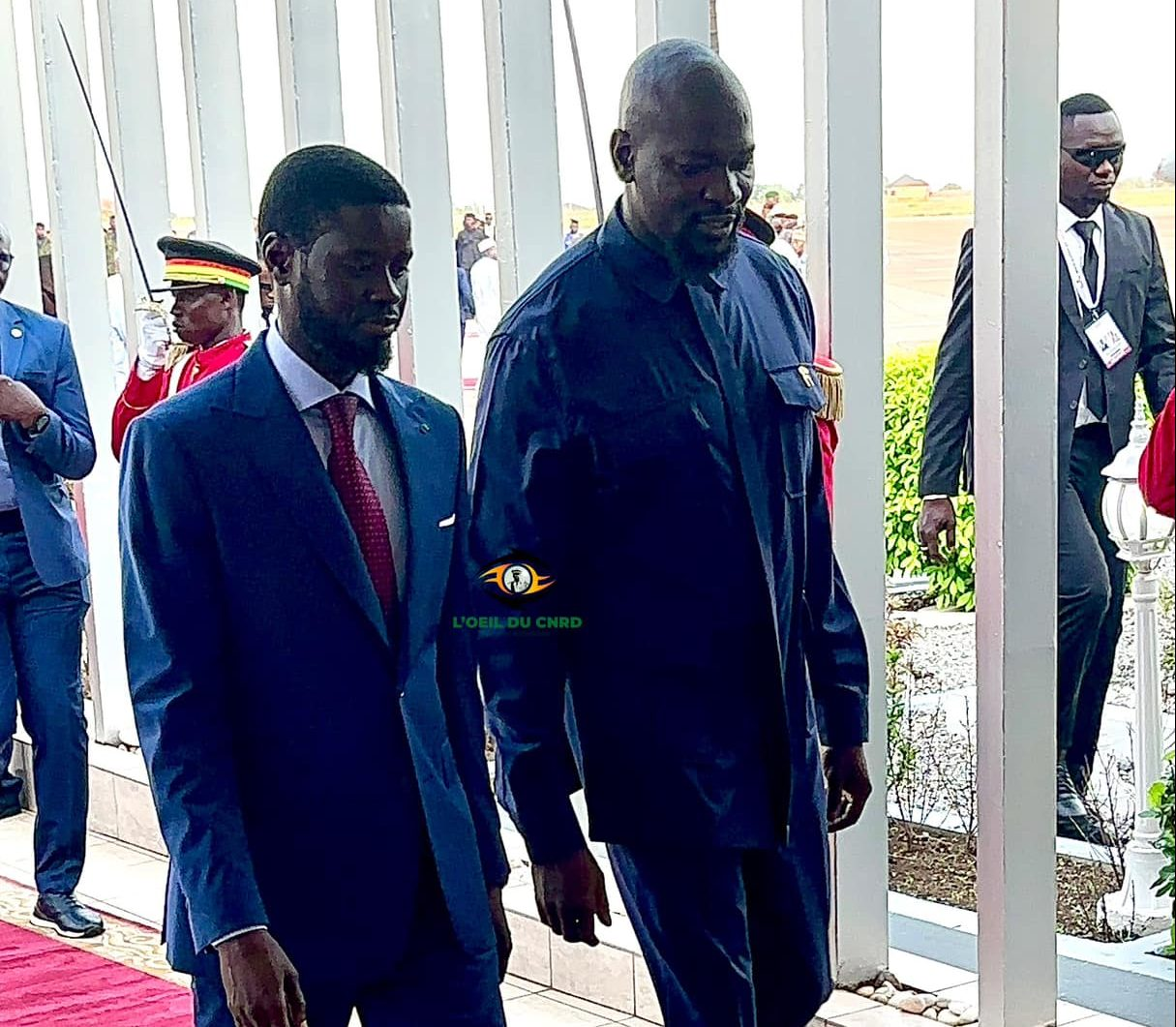 Djomaye Faye, président du Sénégal effectue sa première visite offielle en Guinée.