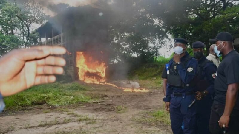 Conakry : plus d’une tonne de stupéfiants brûlée à Entage